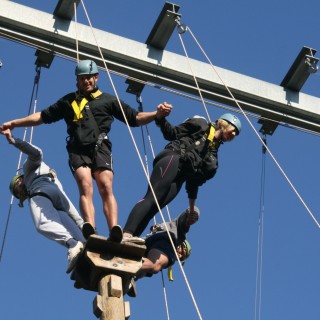 Our high ropes course will challenge your team like no other activity. Whether attendees have a head for heights or not, we have something for everyone.