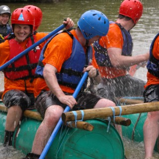 Rafting is always a popular activity with groups as long as they are given prior warning and come prepared. We have a variety of scenarios to test out the skills of the group